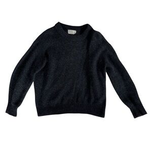 Everlane The Alpaca Sweater in Heathered Black Neutral